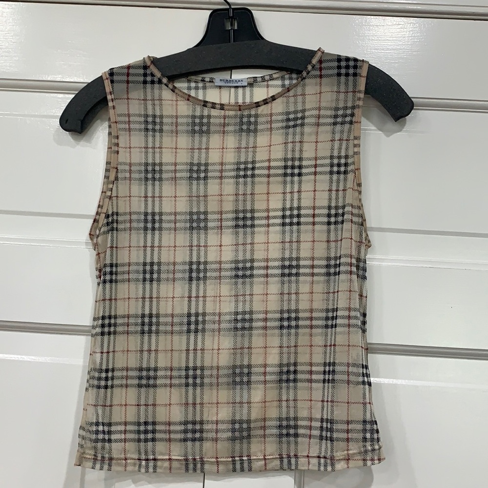 Sheer Burberry Tank Top Small